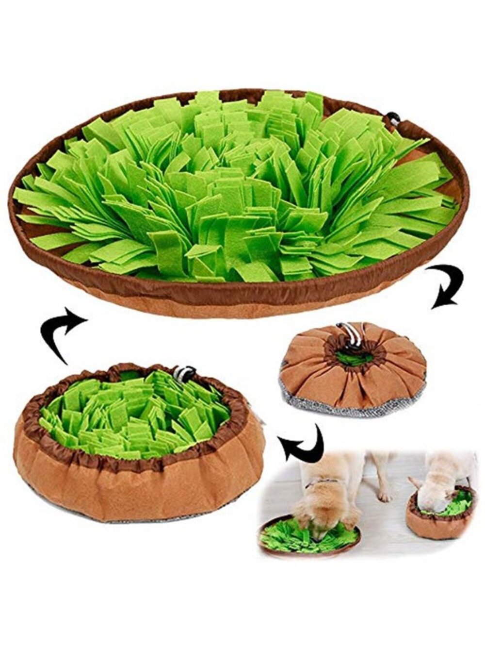 New Pet Snuffle Mat for Dogs, Interactive Feed Game for Boredom, Encourages